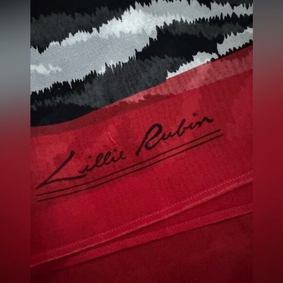 Vintage Lillie Rubin Silk Scarf - Picture 2 of 3